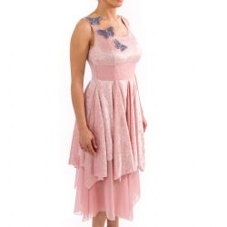 BELLE ROSE - Velvet/Chiffon Dress